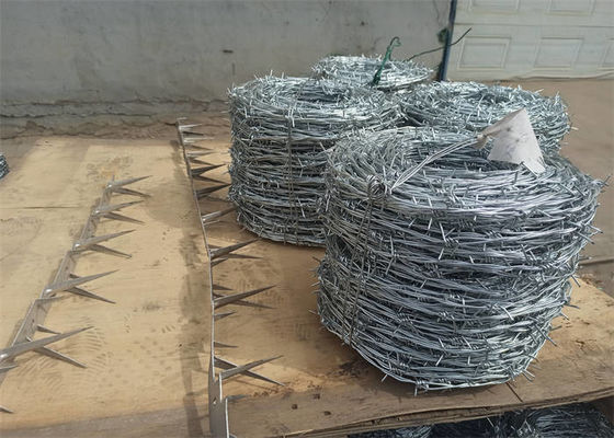 PVC kaplı Bob Tel Çift iplik Galvanizli Bobbed Tel Gümüş Renkli